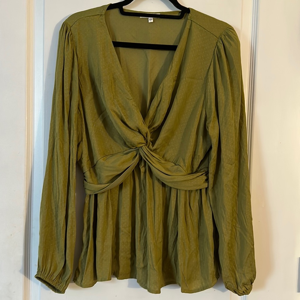 green blouse